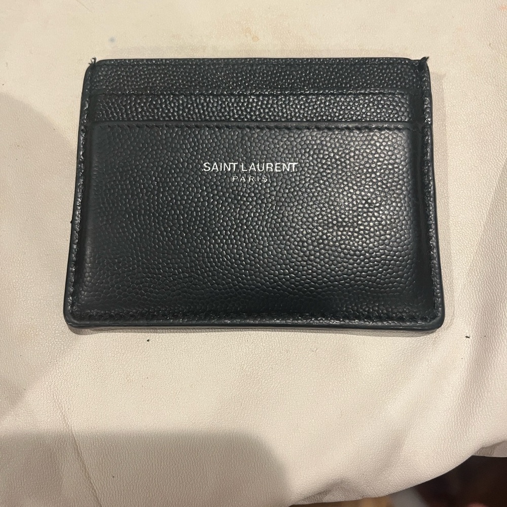 Saint Laurent Textured Black Card Holder